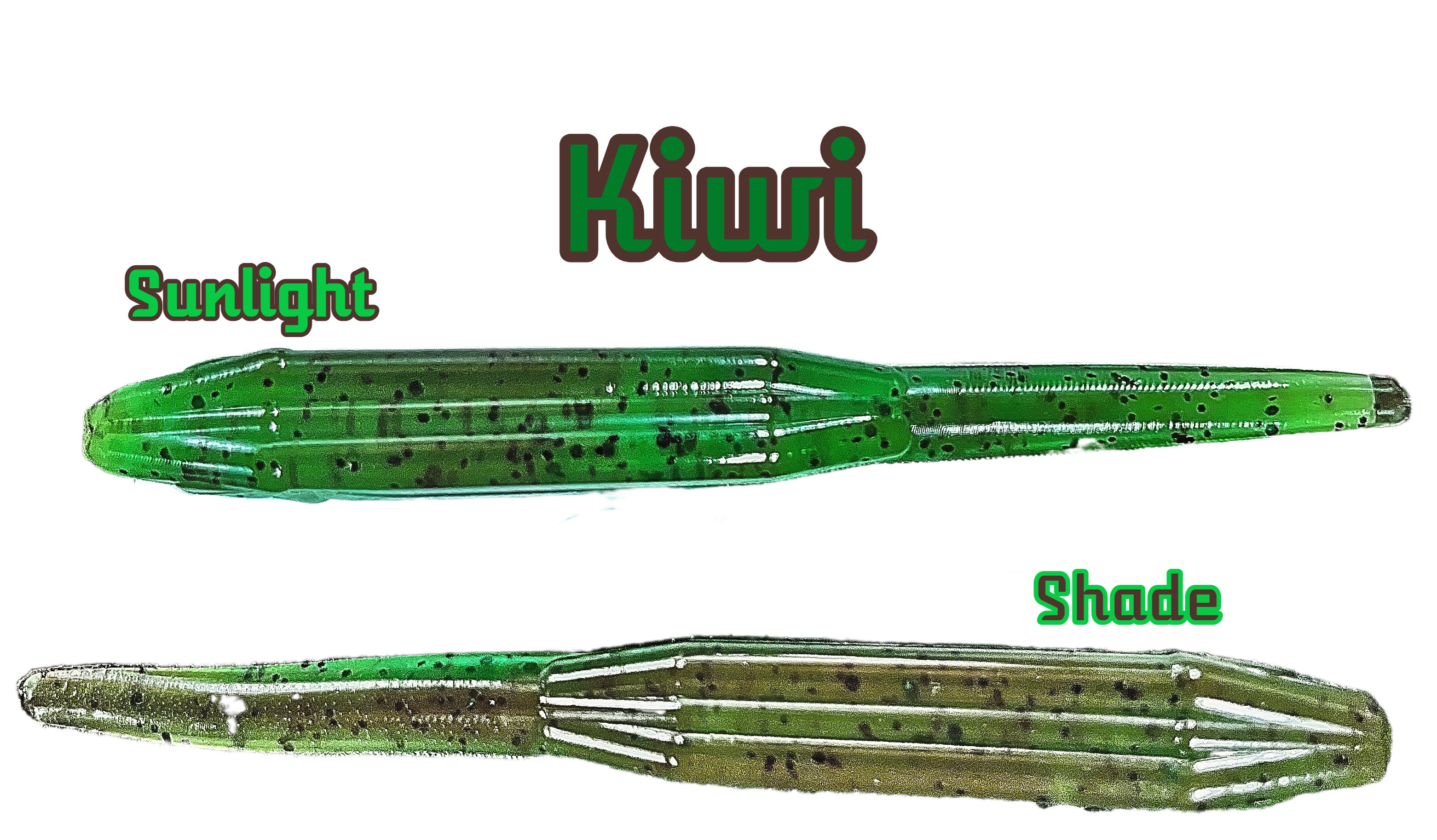 Fluke Baits with Hook Slot 4" & Fluke Bait with Split Tail and Hook Slot 5" - 6 per bag