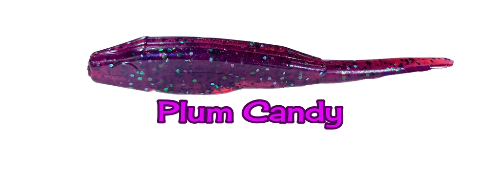 Fluke Baits with Hook Slot 4" & Fluke Bait with Split Tail and Hook Slot 5" - 8 per bag