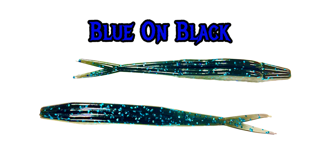 Fluke Baits with Hook Slot 4" & Fluke Bait with Split Tail and Hook Slot 5" - 8 per bag